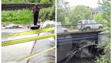 Камеры видеонаблюдения запечатлели двух сестер, идущих к реке.