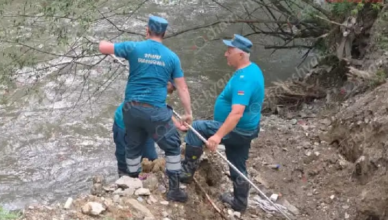 Опубликовано видео с поисковой операции по розыску сестер, упавших в реку Памбак.