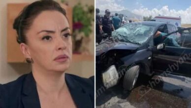 Известная актриса попала в автомобильную аварию.