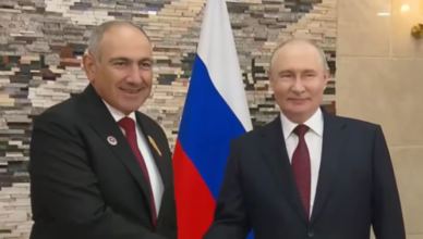 Встреча Пашиняна и Путина в Бишкеке